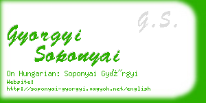 gyorgyi soponyai business card